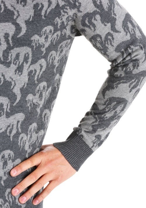 Adult Ghoulish Ghosts Halloween Sweater 7 Adult Ghoulish Ghosts Halloween Sweater