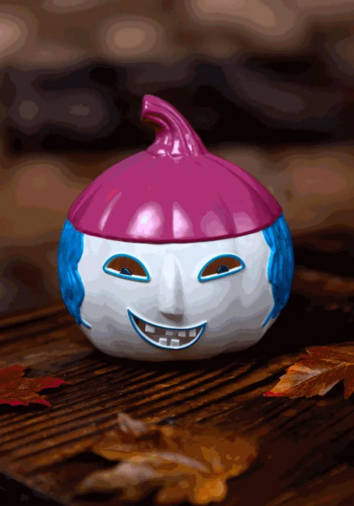 6-Inch Light Up Nightmare Before Christmas Shock Pumpkin Decoration