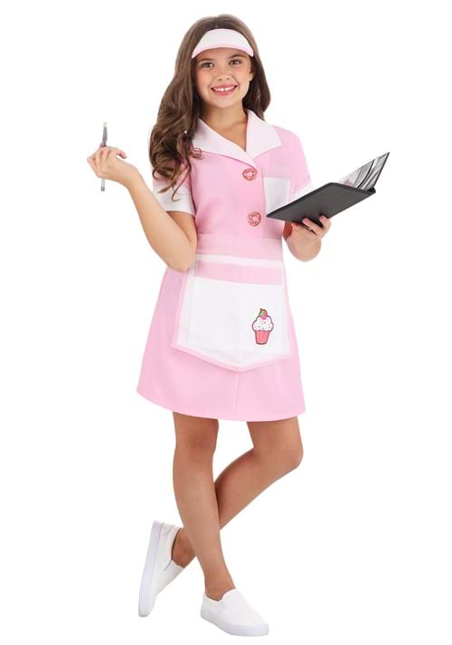 50s Diner Waitress Costume for Girls