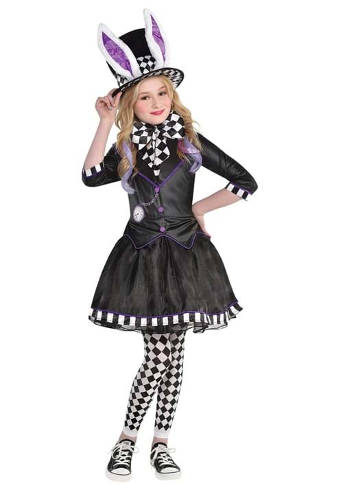 Dark Mad Hatter Girl's Costume Dress