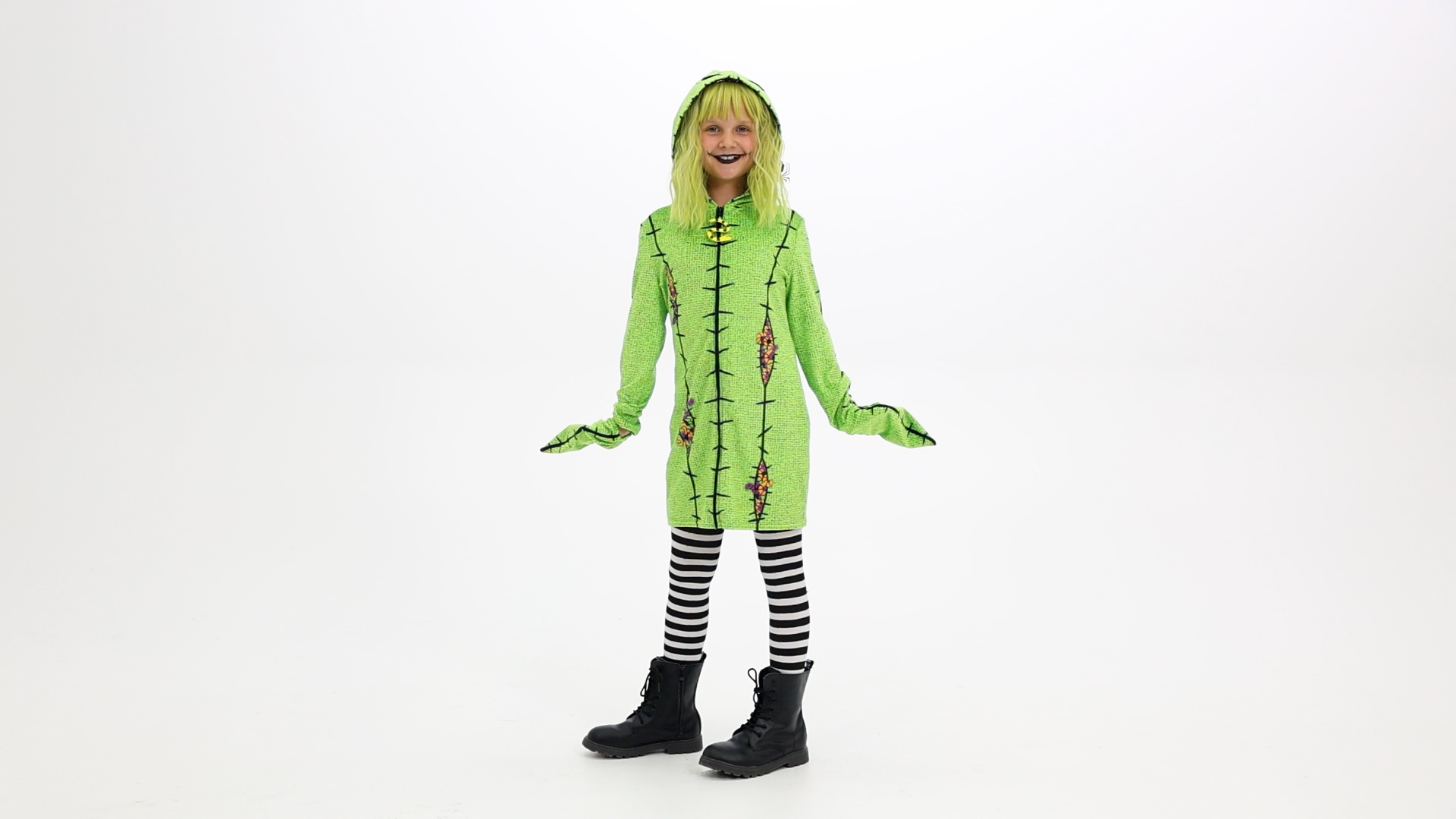 Deluxe Disney Oogie Boogie Hoodie Costume Dress for Girls 3 Deluxe Disney Oogie Boogie Hoodie Costume Dress for Girls