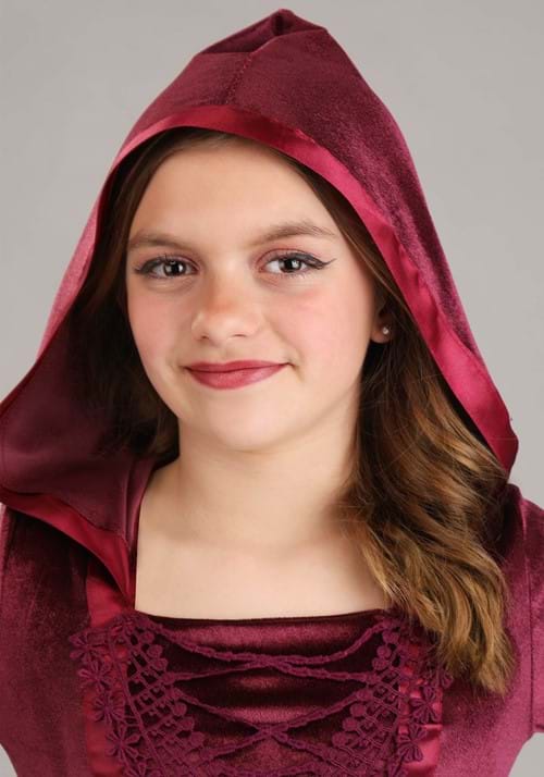 Hooded Renaissance Maiden Costume for Girls 3 Hooded Renaissance Maiden Costume for Girls