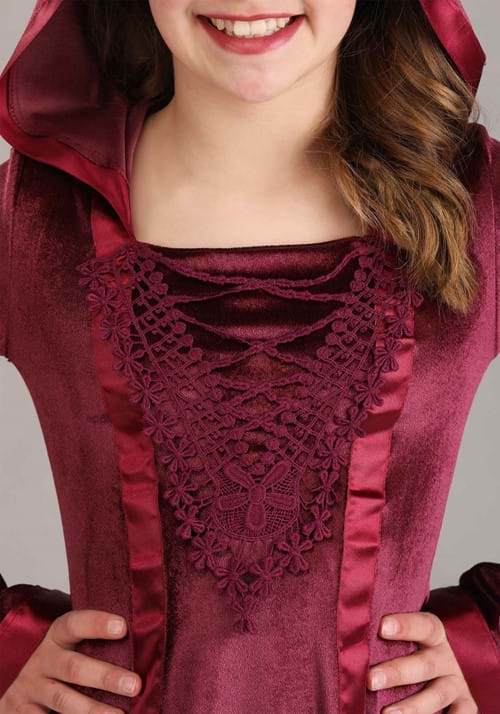 Hooded Renaissance Maiden Costume for Girls 4 Hooded Renaissance Maiden Costume for Girls