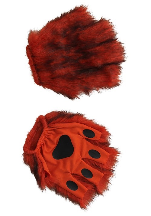Adult Orange Fingerless Paws