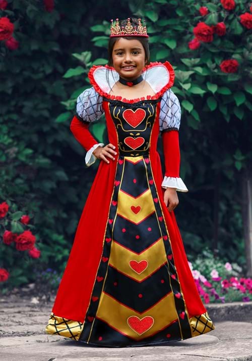 Girl's Premium Queen of Hearts Costume
