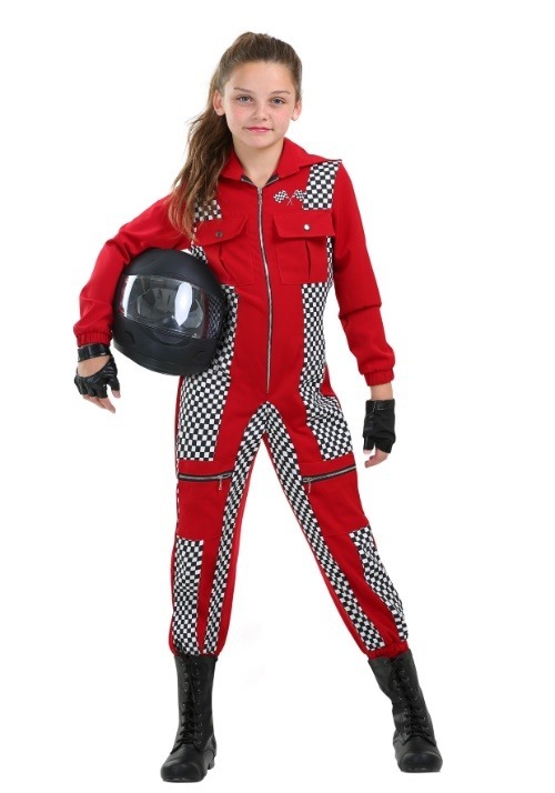 Racer Jumpsuit Costume for Girls