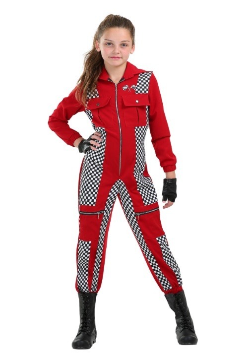 Racer Jumpsuit Costume for Girls 4 Racer Jumpsuit Costume for Girls