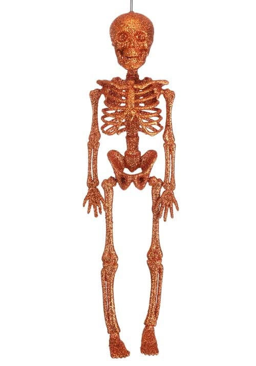 16-Inch Orange Glittering Skeleton Decoration 4 16-Inch Orange Glittering Skeleton Decoration