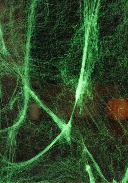 200 Square FT Glow in the Dark Super Glow Spider Webs Prop 3 200 Square FT Glow in the Dark Super Glow Spider Webs Prop