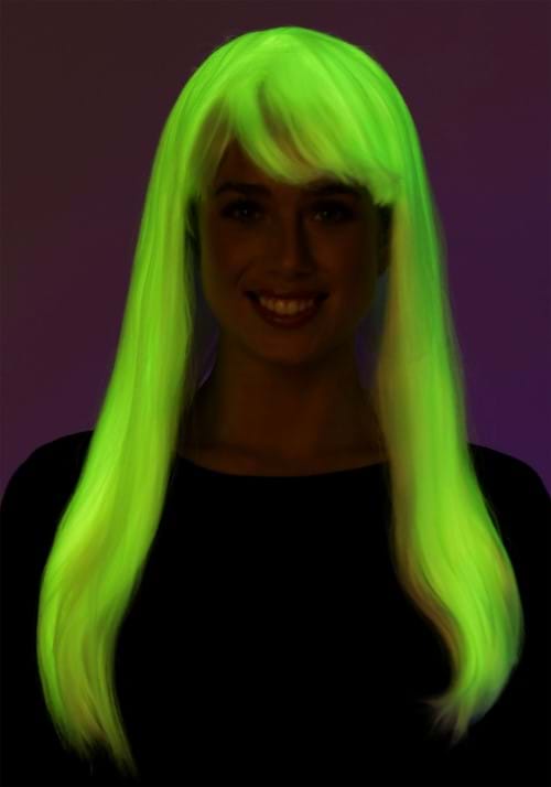 Long Glow in the Dark Women's Costume Wig