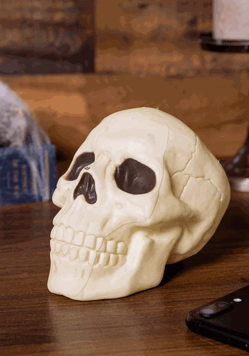 4-Inch Small Glow in the Dark Skull Decoration