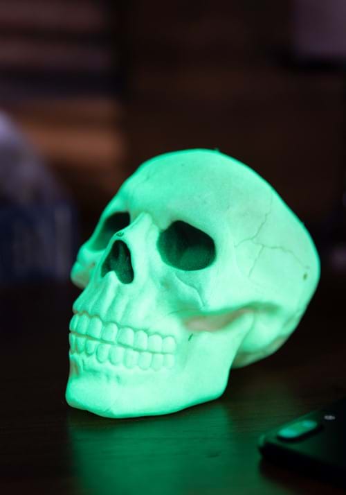 4-Inch Small Glow in the Dark Skull Decoration