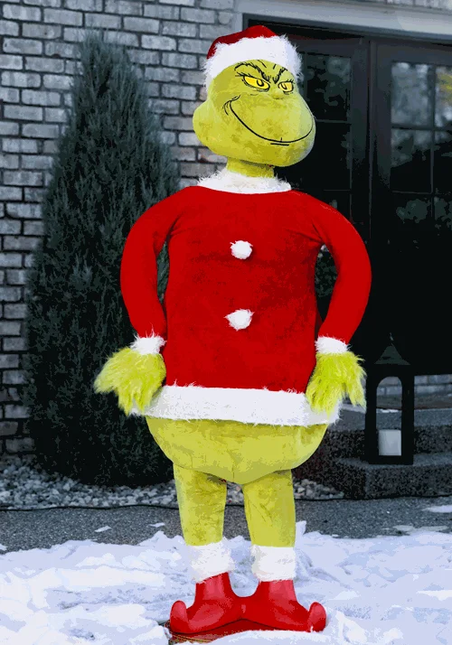 5.8FT Animatronic Grinch Santa Holiday Decoration