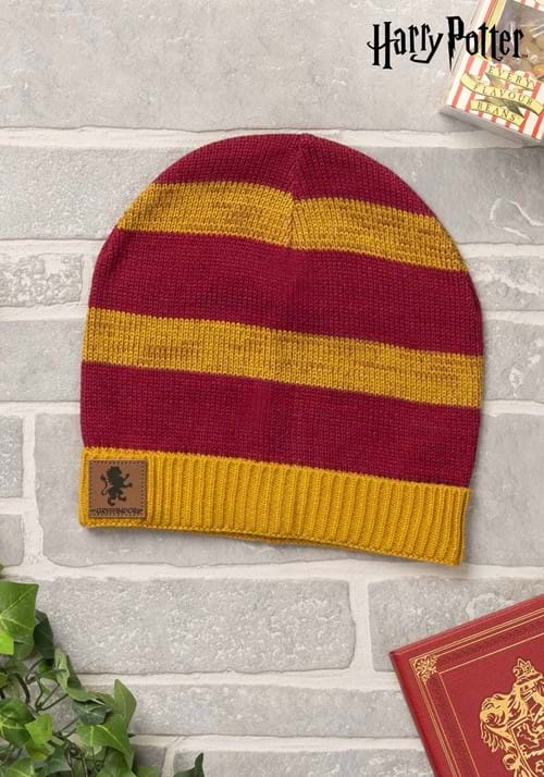 Gryffindor Heathered Stripped Knit Beanie