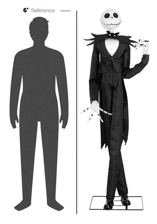 6FT Animatronic Disney Nightmare Before Christmas Jack Skellington Decoration