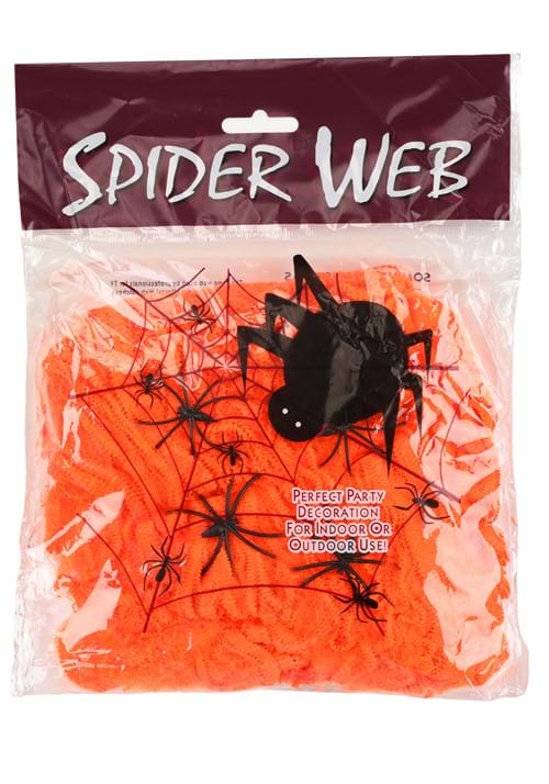 200 Square FT Orange Spider Web Prop