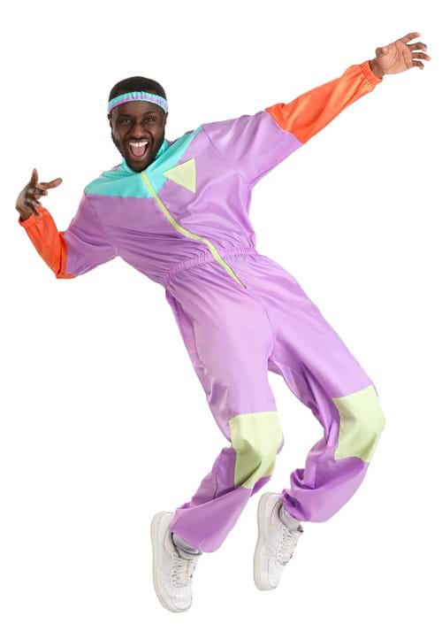 80's Purple Tracksuit Costume for Men