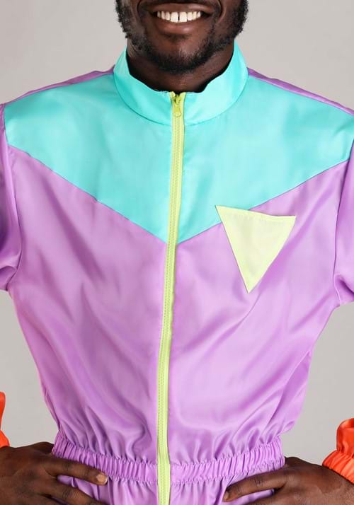 80's Purple Tracksuit Costume for Men