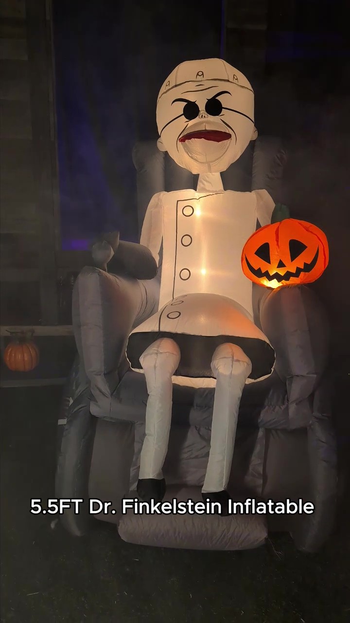 5.5FT Nightmare Before Christmas Inflatable Dr. Finkelstein Decoration
