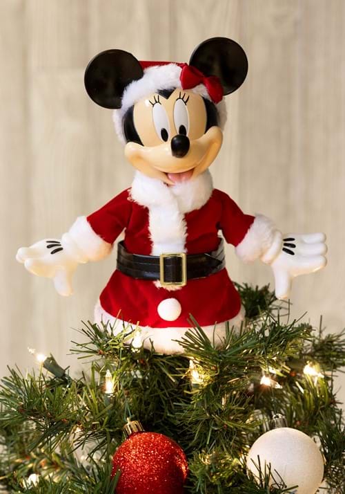 8.5-Inch Disney Minnie Mouse Treetopper Holiday Decoration