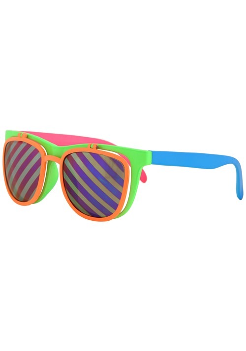 Neon Flip Up Glasses