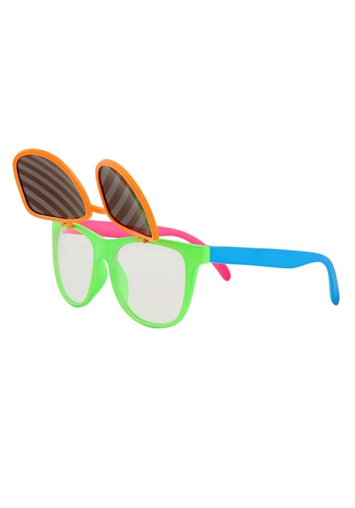 Neon Flip Up Glasses