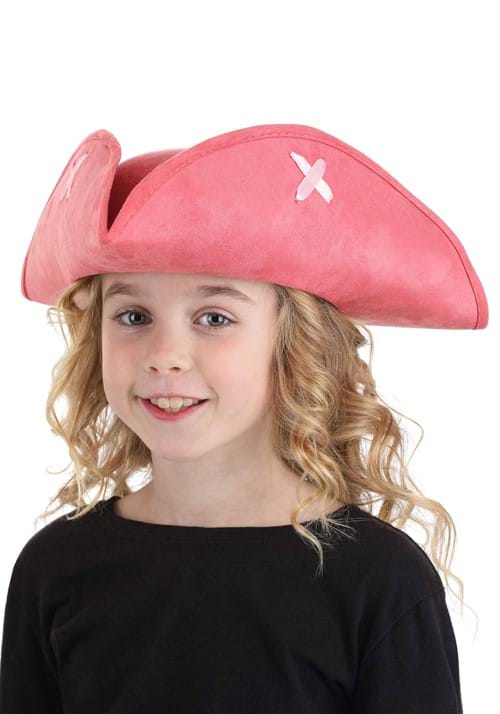 Kid's Pink Tricorn Pirate Costume Hat