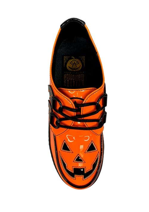 Jack O' Lantern Patent Orange Creeper Shoes 3 Jack O' Lantern Patent Orange Creeper Shoes