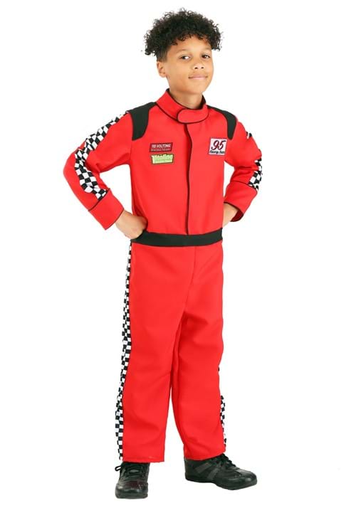 Red Racer Jumpsuit Kid's Costume 4 Red Racer Jumpsuit Kid's Costume