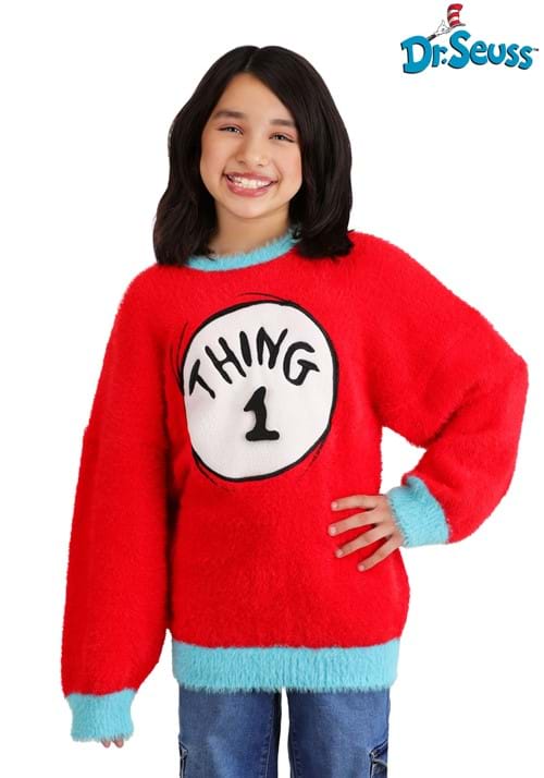 Dr. Seuss Thing 1 & 2 Kid's Christmas Sweater