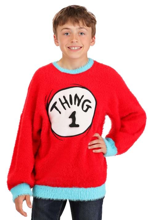 Dr. Seuss Thing 1 & 2 Kid's Christmas Sweater