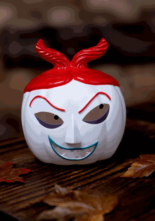 6-Inch Nightmare Before Christmas Light Up Lock Pumpkin Decoration