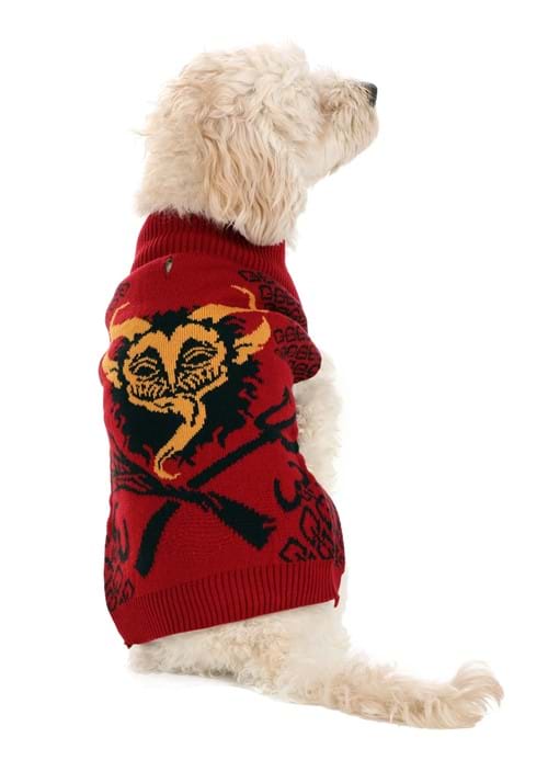 Red Krampus Pet Holiday Sweater 3 Red Krampus Pet Holiday Sweater