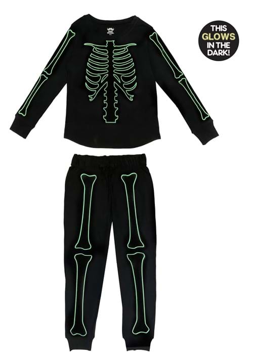 Women's Skeleton 2 Piece Jogger Sleep Set