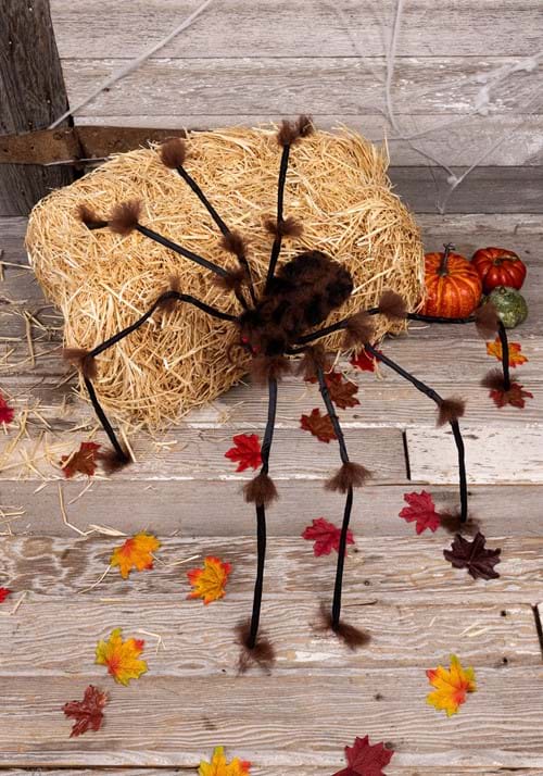 20-Inch Hairy Brown Spider Large Decoration