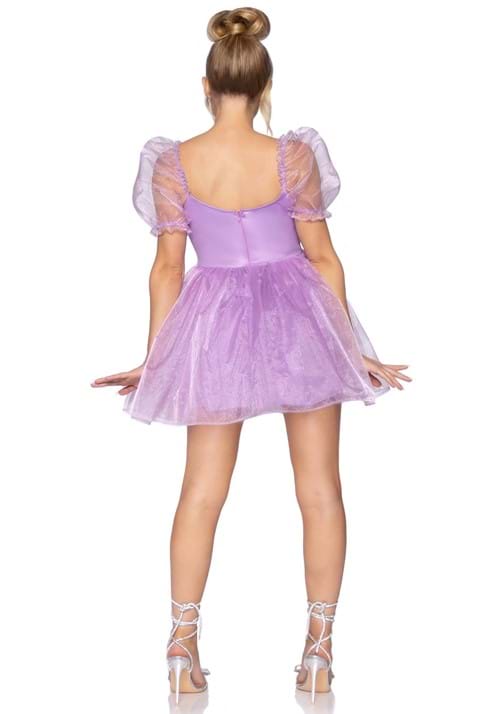 Women's Lavender Irridescent Organza Babydoll Dress Costume