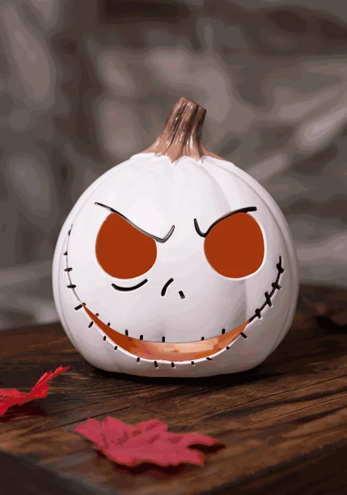 6-Inch Jack Skellington Light Up Pumpkin Decoration