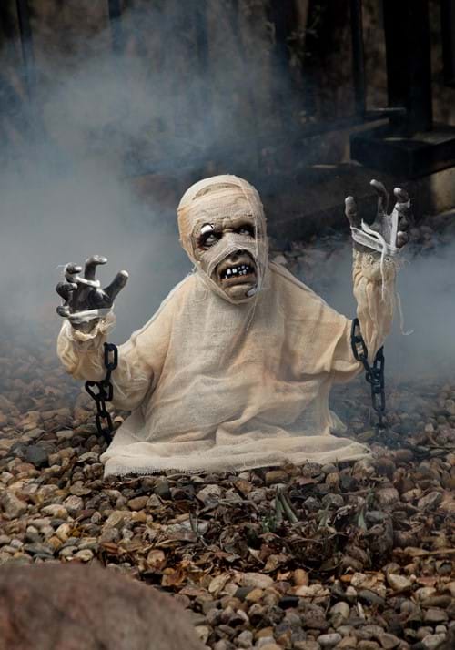 16-Inch Life-Size Animated Mummy Groundbreaker Decoration