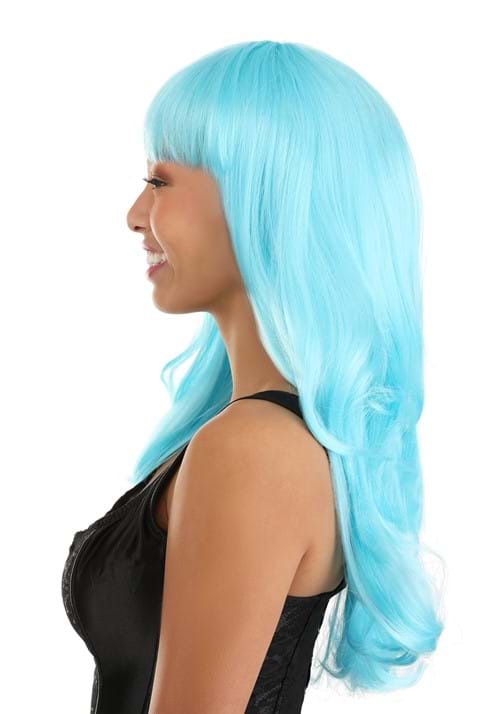 Light Blue Full Wavy Wig