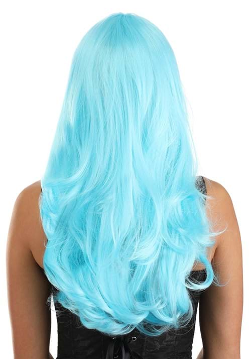 Light Blue Full Wavy Wig