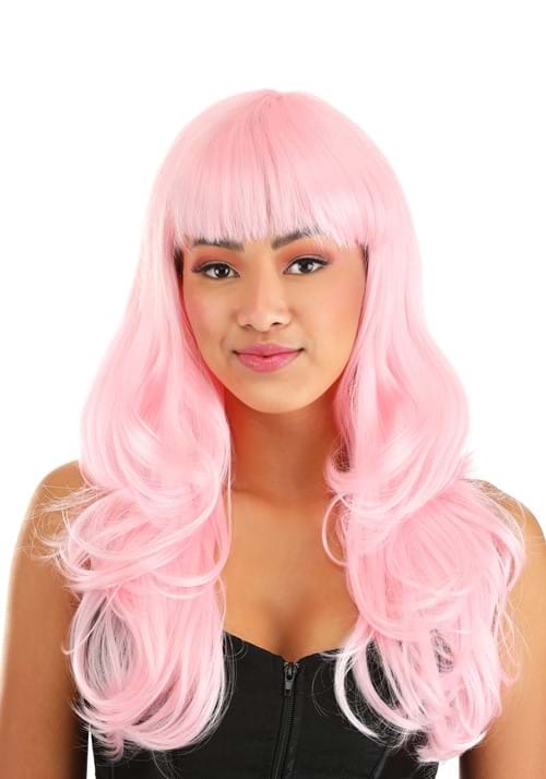 Light Pink Full Wavy Women's Costume Wig