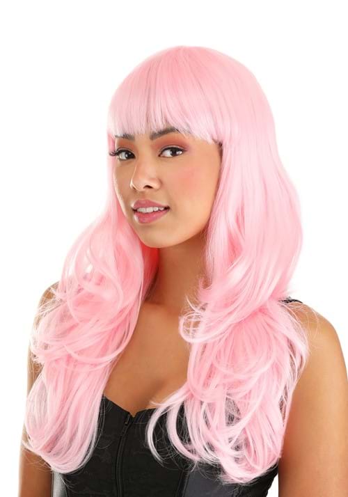 Light Pink Full Wavy Women's Costume Wig