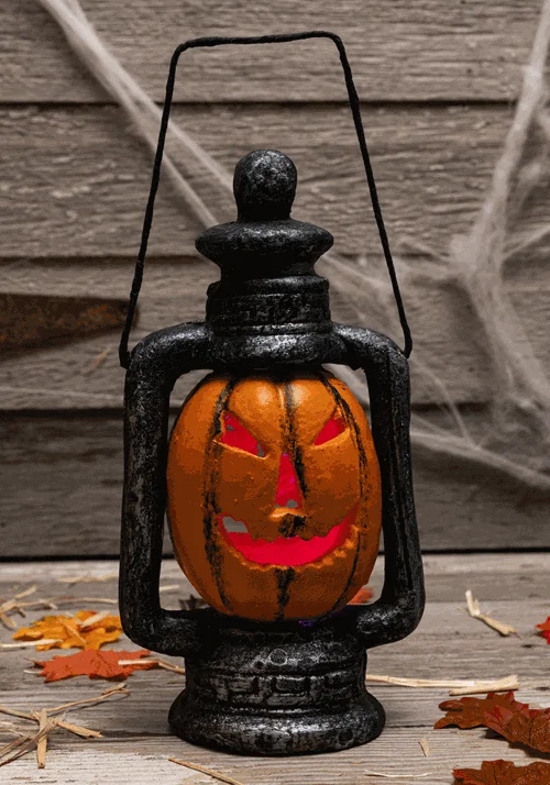 14-Inch LED Light Up Pumpkin Lantern Decoration