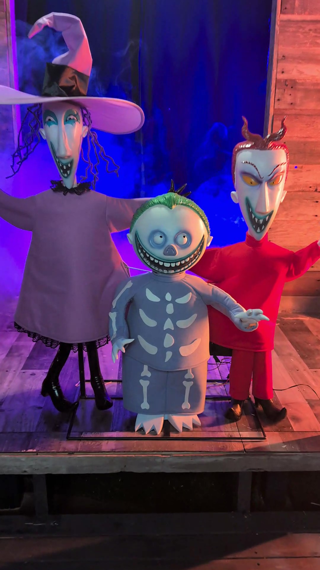 4FT Nightmare Before Christmas Lock, Shock and Barrel Animatronic Decoration 3 4FT Nightmare Before Christmas Lock, Shock and Barrel Animatronic Decoration