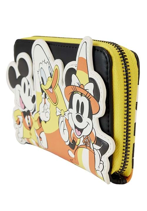 Mickey and Friends Candy Corn Zip Around Wallet by Loungefly