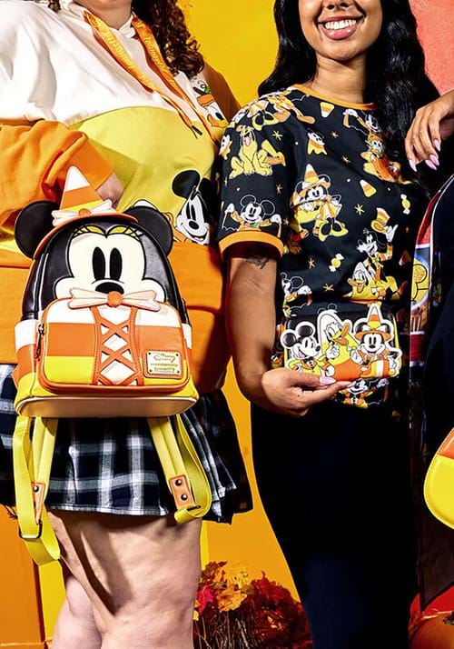 Mickey and Friends Candy Corn Zip Around Wallet by Loungefly