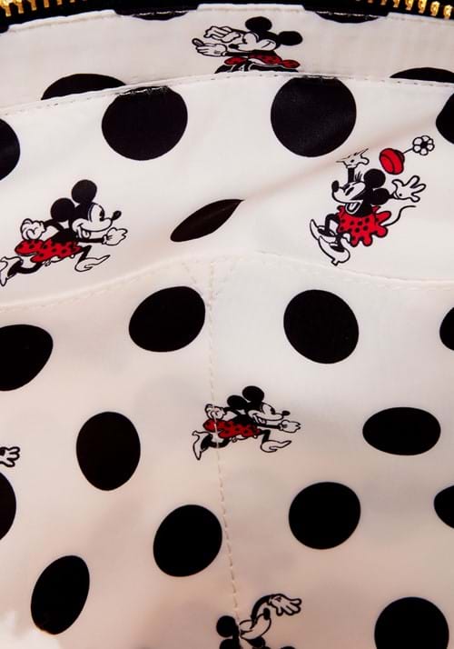 Loungefly Disney Minnie Rocks the Dots Sherpa Tote Bag 5 Loungefly Disney Minnie Rocks the Dots Sherpa Tote Bag