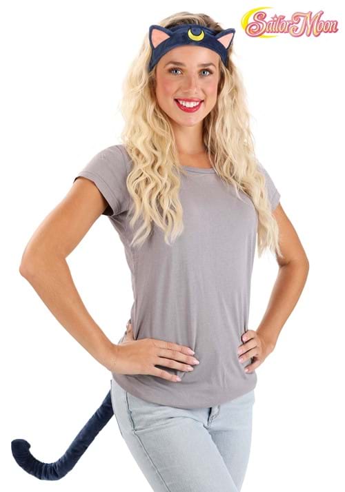 Sailor Moon Luna Headband & Tail Costume Kit for Adults