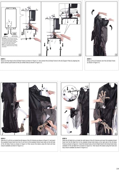 6 Foot Lunging Reaper Animated Seasonal Visions Decoration