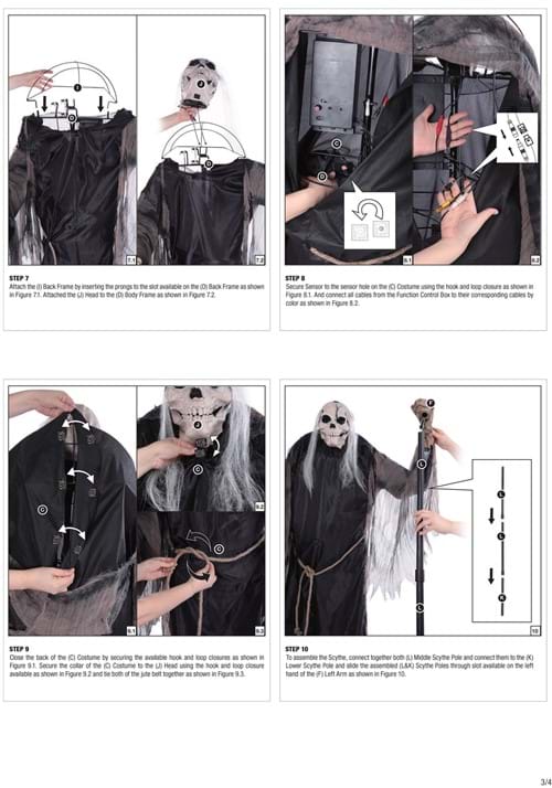 6 Foot Lunging Reaper Animated Seasonal Visions Decoration